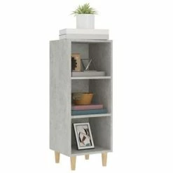 VidaXL Buffet Gris béton 34,5x32,5x90 cm Bois d'ingénierie 9 VidaXL Buffet Gris béton 34,5x32,5x90 cm Bois d'ingénierie -Buffets & bahuts Soldes image 4 812379