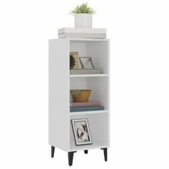 VidaXL Buffet Blanc 34,5x32,5x90 cm Bois d'ingénierie -Buffets & bahuts Soldes image 4 812384