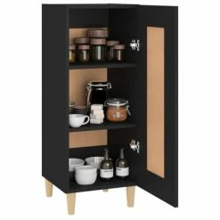 VidaXL Buffet Noir 34,5x34x90 cm Bois d'ingénierie 9 VidaXL Buffet Noir 34,5x34x90 cm Bois d'ingénierie -Buffets & bahuts Soldes image 4 812412