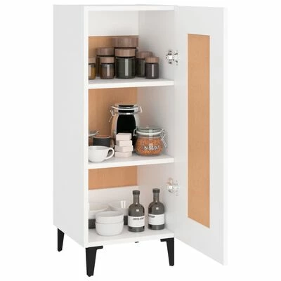 VidaXL Buffet Blanc 34,5x34x90 cm Bois d'ingénierie 4 VidaXL Buffet Blanc 34,5x34x90 cm Bois d'ingénierie – Image 4