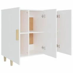 VidaXL Buffet Blanc 90x34x80 cm Bois d'ingénierie -Buffets & bahuts Soldes image 4 812492