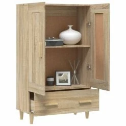 VidaXL Buffet haut Chêne sonoma 70x31x115 cm Bois d'ingénierie -Buffets & bahuts Soldes image 4 812567