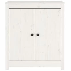 VidaXL Buffet Blanc 70x35x80 cm Bois massif de pin -Buffets & bahuts Soldes image 4 813720