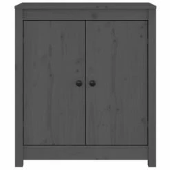 VidaXL Buffet Gris 70x35x80 cm Bois massif de pin -Buffets & bahuts Soldes image 4 813721