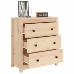 VidaXL Buffet 70x35x80 cm Bois massif de pin -Buffets & bahuts Soldes image 4 813734