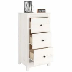 VidaXL Buffets 2 pcs Blanc 40x35x80 cm Bois massif de pin 9 VidaXL Buffets 2 pcs Blanc 40x35x80 cm Bois massif de pin -Buffets & bahuts Soldes image 4 813742