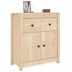 VidaXL Buffet 70x35x80 cm Bois massif de pin -Buffets & bahuts Soldes image 4 813749