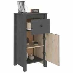 VidaXL Buffets 2 pcs Gris 40x35x80 cm Bois massif de pin 9 VidaXL Buffets 2 pcs Gris 40x35x80 cm Bois massif de pin -Buffets & bahuts Soldes image 4 813759