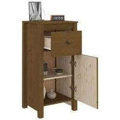 VidaXL Buffets 2 pcs Marron miel 40x35x80 cm Bois massif de pin -Buffets & bahuts Soldes image 4 813761