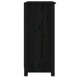 VidaXL Buffet Noir 70x35x80 cm Bois massif de pin -Buffets & bahuts Soldes image 4 813768