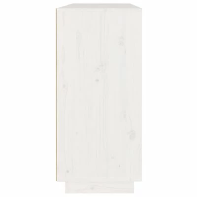 VidaXL Buffet Blanc 110x34x75 cm Bois massif de pin 4 VidaXL Buffet Blanc 110x34x75 cm Bois massif de pin – Image 4