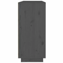 VidaXL Buffet Gris 110x34x75 cm Bois massif de pin -Buffets & bahuts Soldes image 4 814331
