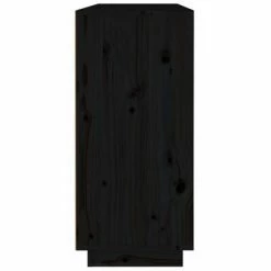 VidaXL Buffet Noir 110x34x75 cm Bois massif de pin -Buffets & bahuts Soldes image 4 814333