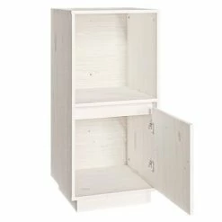 VidaXL Buffet Blanc 38x35x80 cm Bois massif de pin -Buffets & bahuts Soldes image 4 814345