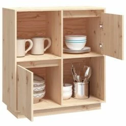 VidaXL Buffet 74x35x80 cm Bois massif de pin -Buffets & bahuts Soldes image 4 814349