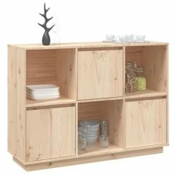 VidaXL Buffet 110,5x35x80 cm Bois massif de pin -Buffets & bahuts Soldes image 4 814354