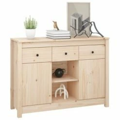 VidaXL Buffet 100x35x74,5 cm Bois massif de pin -Buffets & bahuts Soldes image 4 814549