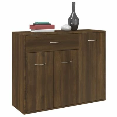 VidaXL Buffet Chêne marron 88x30x70 cm Bois d'ingénierie 4 VidaXL Buffet Chêne marron 88x30x70 cm Bois d'ingénierie – Image 4