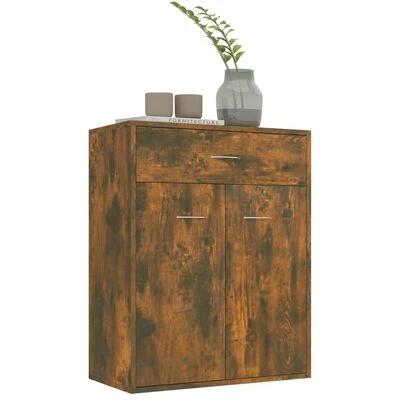 VidaXL Buffet Chêne fumé 60x30x75 cm Bois d'ingénierie 4 VidaXL Buffet Chêne fumé 60x30x75 cm Bois d'ingénierie – Image 4