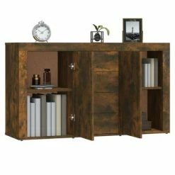 VidaXL Buffet Chêne fumé 120x36x69 cm Bois d'ingénierie 9 VidaXL Buffet Chêne fumé 120x36x69 cm Bois d'ingénierie -Buffets & bahuts Soldes image 4 815492
