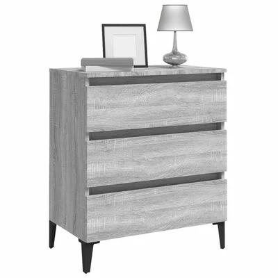VidaXL Buffet Sonoma gris 60x35x69 cm Bois d'ingénierie 4 VidaXL Buffet Sonoma gris 60x35x69 cm Bois d'ingénierie – Image 4
