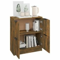 VidaXL Buffet Chêne fumé 60x30x70 cm Bois d'ingénierie -Buffets & bahuts Soldes image 4 816994