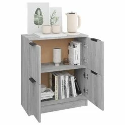 VidaXL Buffet Sonoma gris 60x30x70 cm Bois d'ingénierie -Buffets & bahuts Soldes image 4 816995