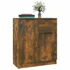 VidaXL Buffet Chêne fumé 60x30x70 cm Bois d'ingénierie -Buffets & bahuts Soldes image 4 816997