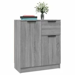 VidaXL Buffet Sonoma gris 60x30x70 cm Bois d'ingénierie -Buffets & bahuts Soldes image 4 816998