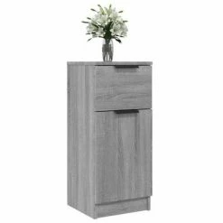 VidaXL Buffets 2 pcs Sonoma gris 30x30x70 cm Bois d'ingénierie -Buffets & bahuts Soldes image 4 817003