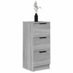 VidaXL Buffets 2 pcs Sonoma gris 30x30x70 cm Bois d'ingénierie -Buffets & bahuts Soldes image 4 817015