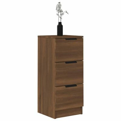 VidaXL Buffets 2 pcs Chêne marron 30x30x70 cm Bois d'ingénierie 4 VidaXL Buffets 2 pcs Chêne marron 30x30x70 cm Bois d'ingénierie – Image 4
