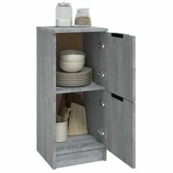 VidaXL Buffet Sonoma gris 30x30x70 cm Bois d'ingénierie -Buffets & bahuts Soldes image 4 817020