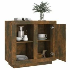 VidaXL Buffet Chêne fumé 80x40x75 cm -Buffets & bahuts Soldes image 4 817237