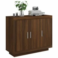VidaXL Buffet Chêne marron 92x35x75 cm Bois d'ingénierie 9 VidaXL Buffet Chêne marron 92x35x75 cm Bois d'ingénierie -Buffets & bahuts Soldes image 4 817242