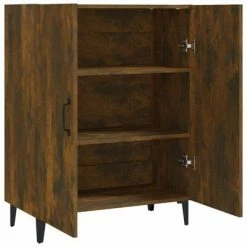 VidaXL Buffet Chêne fumé 70x34x90 cm Bois d'ingénierie -Buffets & bahuts Soldes image 4 817330