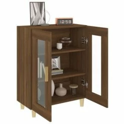 VidaXL Buffet Chêne marron 69,5x34x90 cm Bois d'ingénierie -Buffets & bahuts Soldes image 4 817335