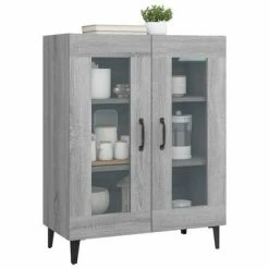 VidaXL Buffet Sonoma gris 69,5x34x90 cm Bois d'ingénierie -Buffets & bahuts Soldes image 4 817337