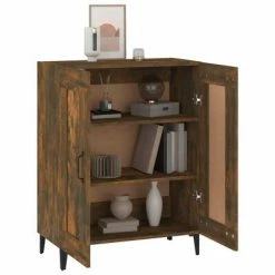 VidaXL Buffet Chêne fumé 69,5x34x90 cm Bois d'ingénierie -Buffets & bahuts Soldes image 4 817342
