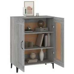 VidaXL Buffet Sonoma gris 69,5x34x90 cm Bois d'ingénierie -Buffets & bahuts Soldes image 4 817343