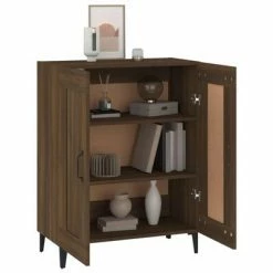 VidaXL Buffet Chêne marron 69,5x34x90 cm Bois d'ingénierie -Buffets & bahuts Soldes image 4 817344