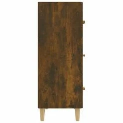VidaXL Buffet Chêne fumé 70x34x90 cm Bois d'ingénierie -Buffets & bahuts Soldes image 4 817345