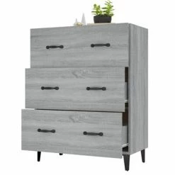 VidaXL Buffet Sonoma gris 69,5x34x90 cm Bois d'ingénierie -Buffets & bahuts Soldes image 4 817349