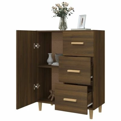 VidaXL Buffet Chêne marron 69,5x34x90 cm Bois d'ingénierie 4 VidaXL Buffet Chêne marron 69,5x34x90 cm Bois d'ingénierie – Image 4