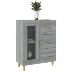VidaXL Buffet Sonoma gris 69,5x34x90 cm Bois d'ingénierie -Buffets & bahuts Soldes image 4 817364