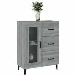 VidaXL Buffet Sonoma gris 69,5x34x90 cm Bois d'ingénierie -Buffets & bahuts Soldes image 4 817367