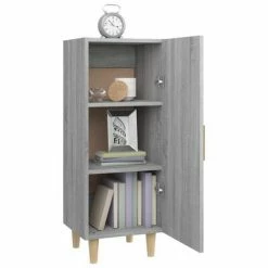 VidaXL Buffet Sonoma gris 34,5x34x90 cm Bois d'ingénierie -Buffets & bahuts Soldes image 4 817403