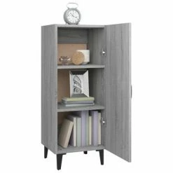 VidaXL Buffet Sonoma gris 34,5x34x90 cm Bois d'ingénierie -Buffets & bahuts Soldes image 4 817406