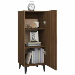 VidaXL Buffet Chêne marron 34,5x34x90 cm Bois d'ingénierie 9 VidaXL Buffet Chêne marron 34,5x34x90 cm Bois d'ingénierie -Buffets & bahuts Soldes image 4 817407
