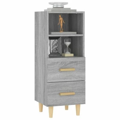 VidaXL Buffet Sonoma gris 34,5x34x90 cm Bois d'ingénierie 4 VidaXL Buffet Sonoma gris 34,5x34x90 cm Bois d'ingénierie – Image 4